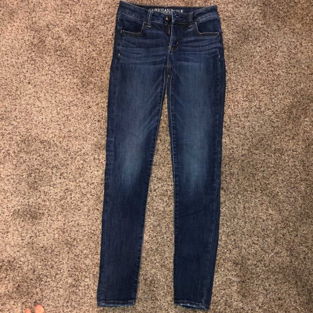 AMERICAN EAGLE DENIM ALL SIZE 0Long, super skinny - Picture 3 of 6
